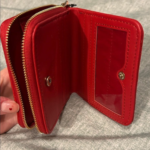 Badgley Mischka Quilted Red Wallet - Picture 4 of 4